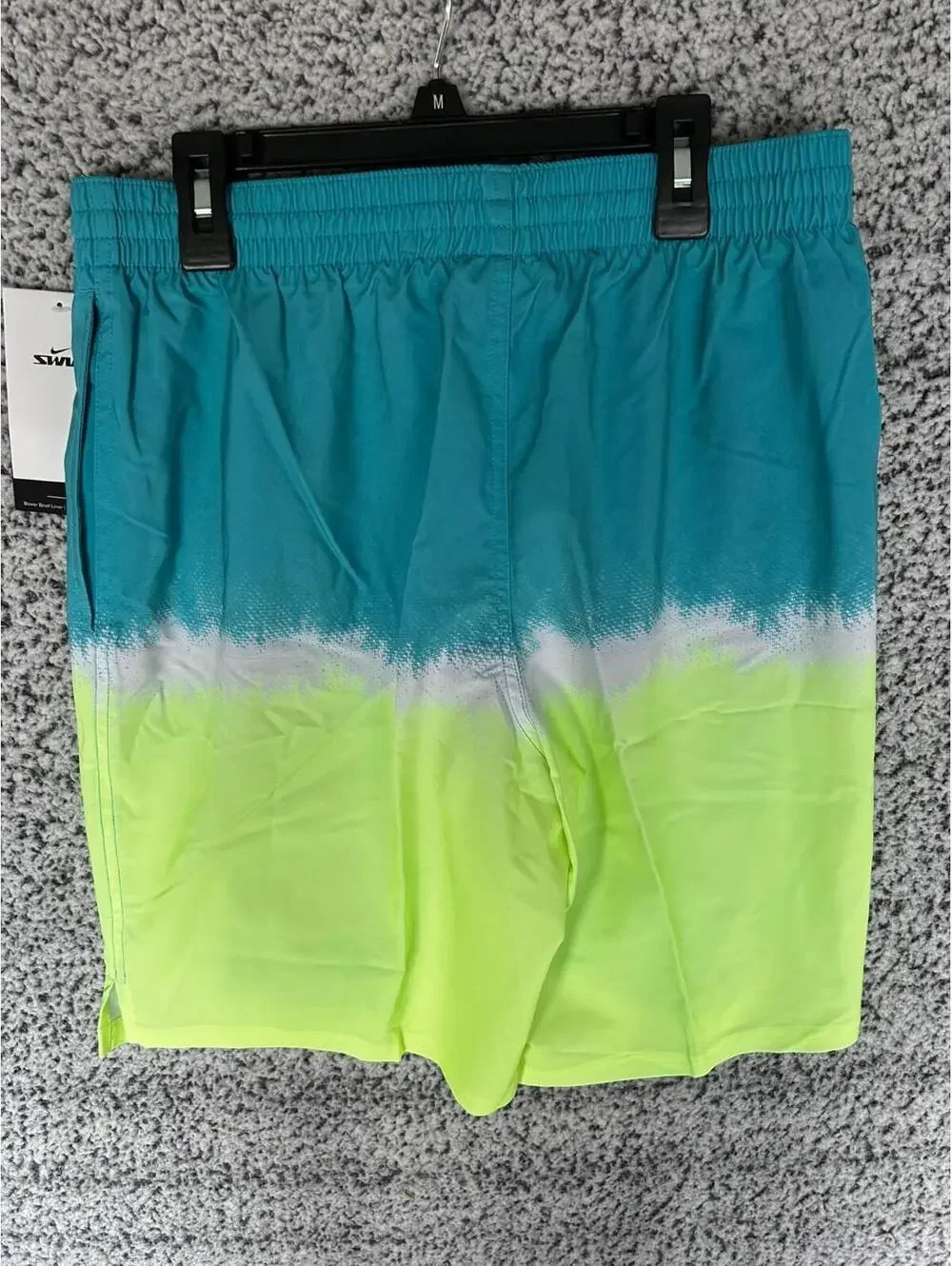 Nike Swim Trunks NESSF547-463 Men’s Size XXL Teal Volt Ombré Lined NWT $66